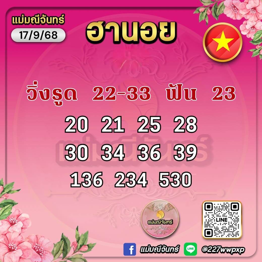 หวยฮานอย 17-9-68 ชุด6
