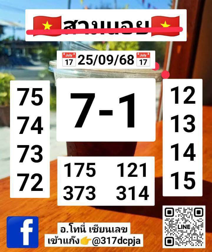 หวยฮานอย 25-9-68 ชุด9