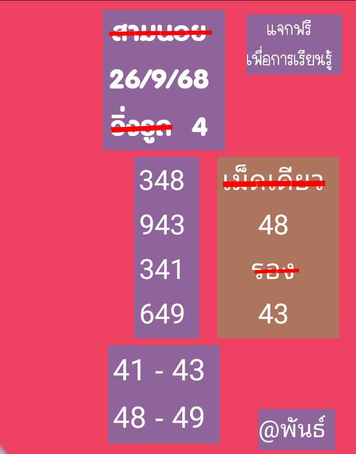 หวยฮานอย 26-9-68 ชุด1