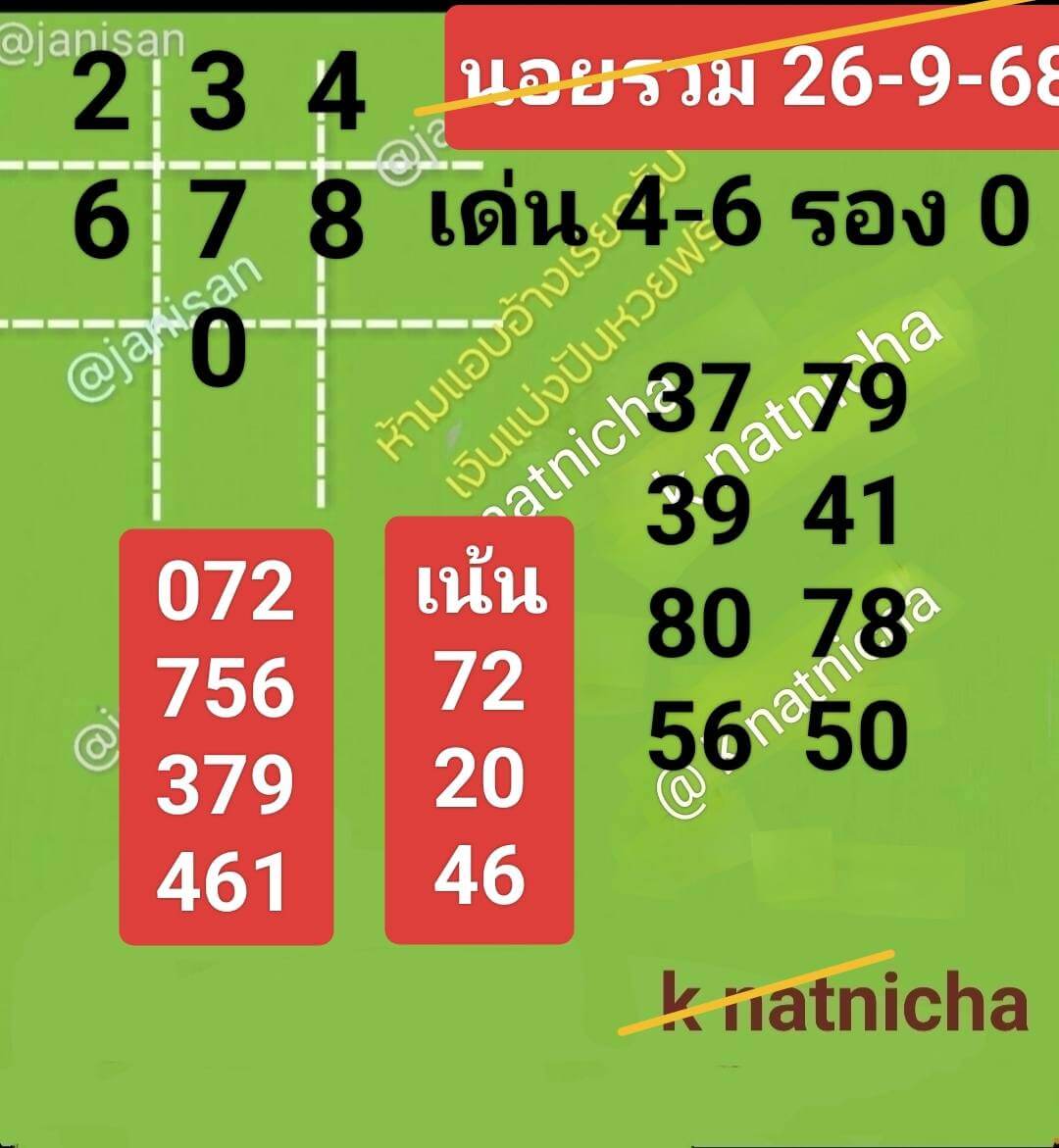 หวยฮานอย 26-9-68 ชุด3