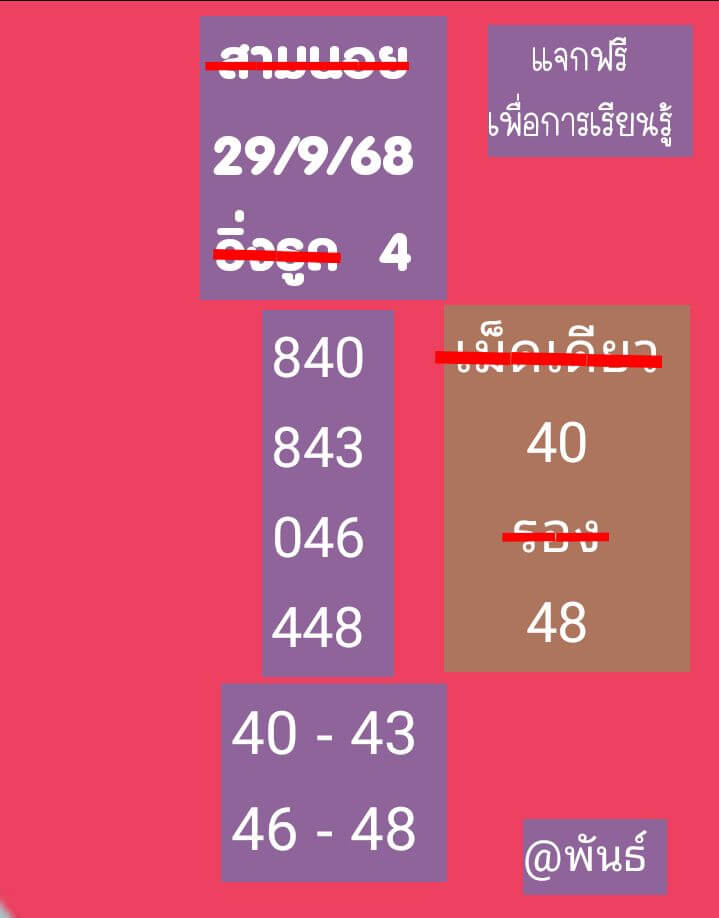 หวยฮานอย 29-9-68 ชุด1