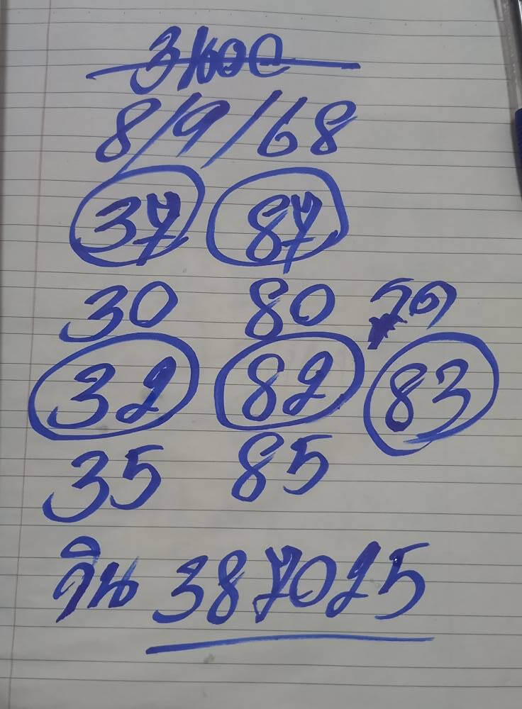 หวยฮานอย 8-9-68 ชุด6