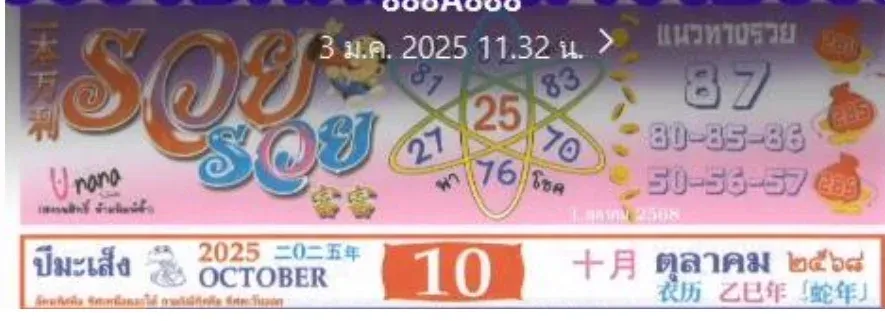 เลขเด็ดปฏิทินรวย 1/10/68