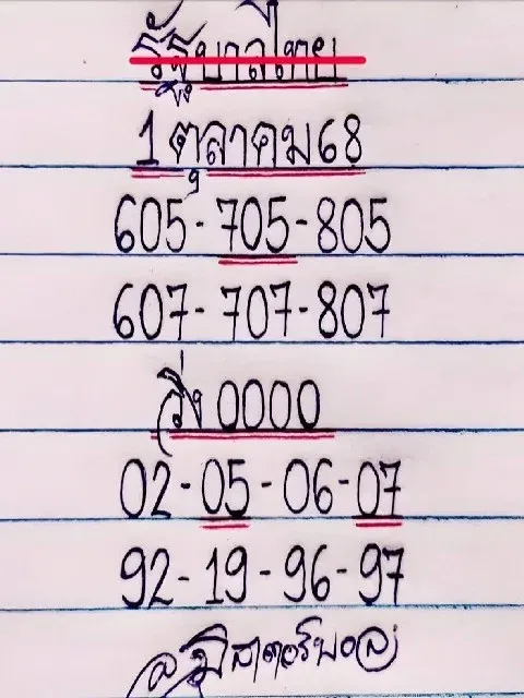 เลขเด็ดมิสเตอร์บอล 1/10/68