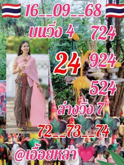 เลขเด็ดเอื้อยหล่า 16 กันยายน 2568
