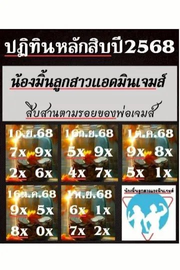 เลขเด็ดแอดมินเจมส์ 1/10/68