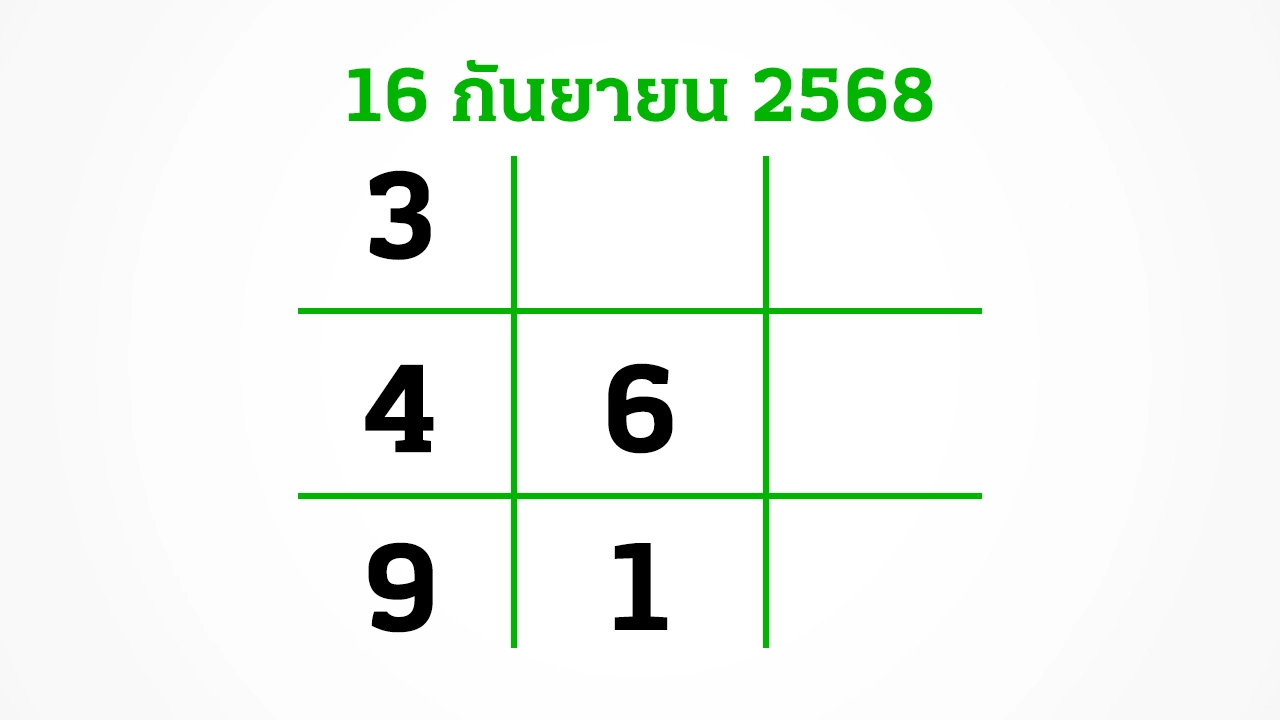 เลขเด็ดไทยรัฐ 16/9/68