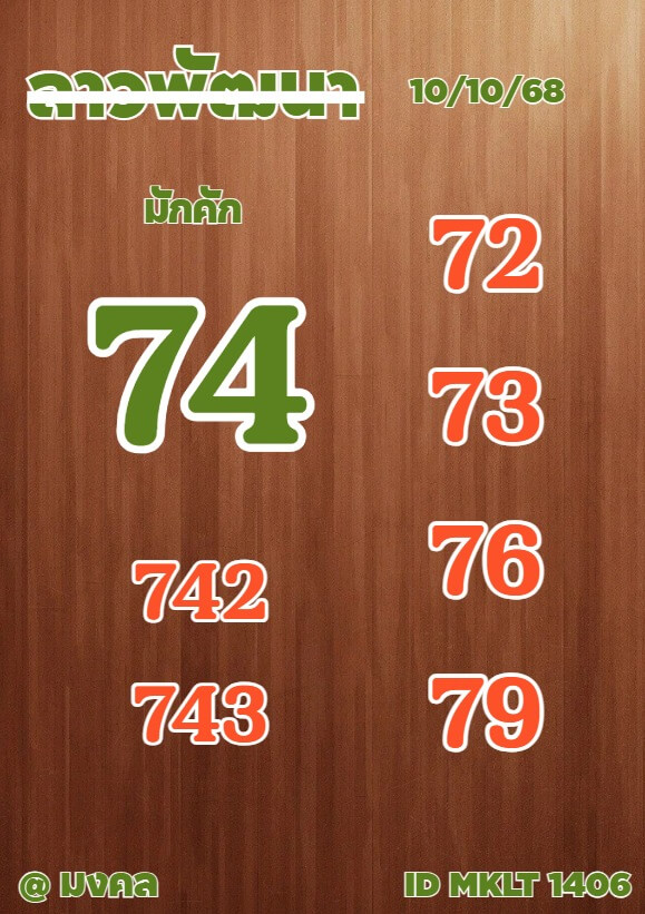 หวยลาว 10-10-68 ชุด9