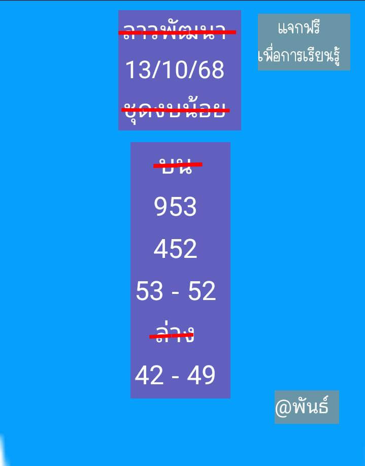 หวยลาว 13-10-68 ชุด2