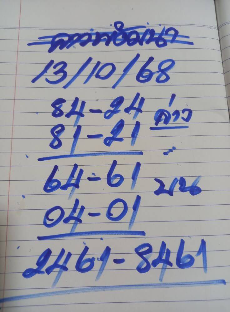 หวยลาว 13-10-68 ชุด3