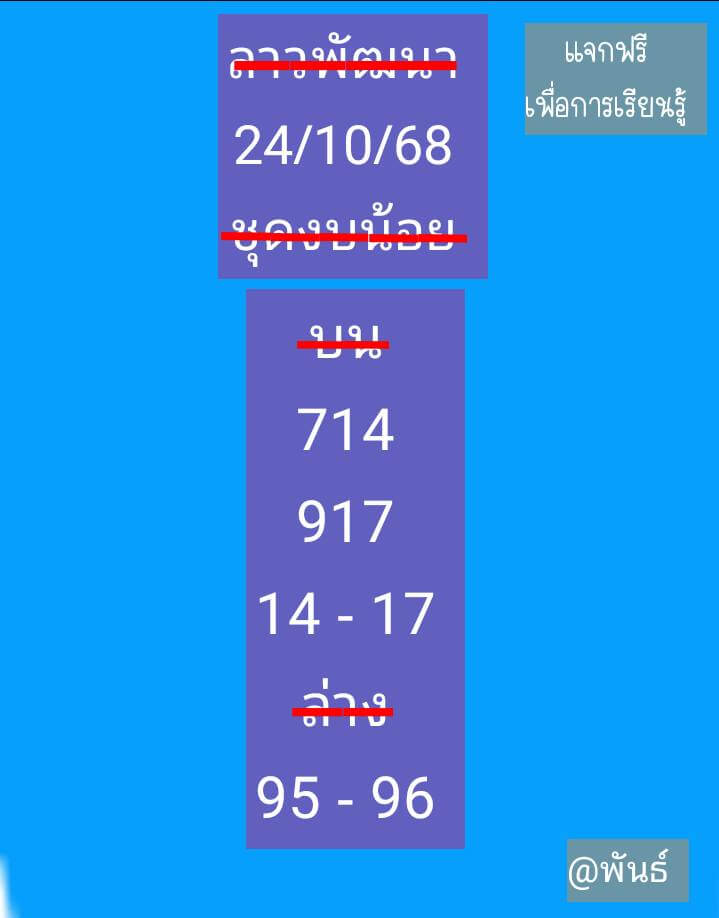 หวยลาว 24-10-68 ชุด4