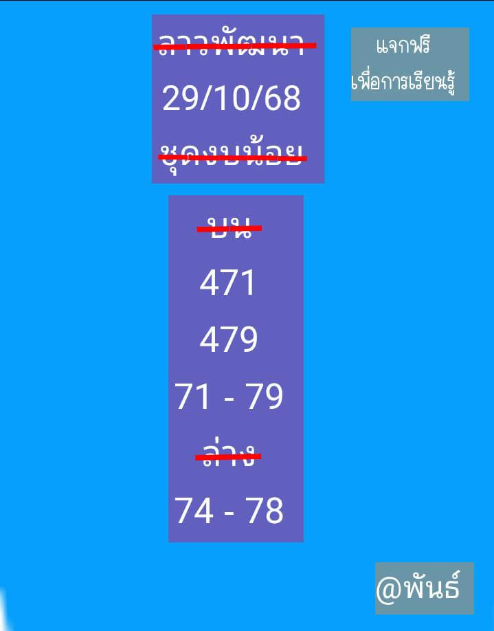 หวยลาว 29-10-68 ชุด4