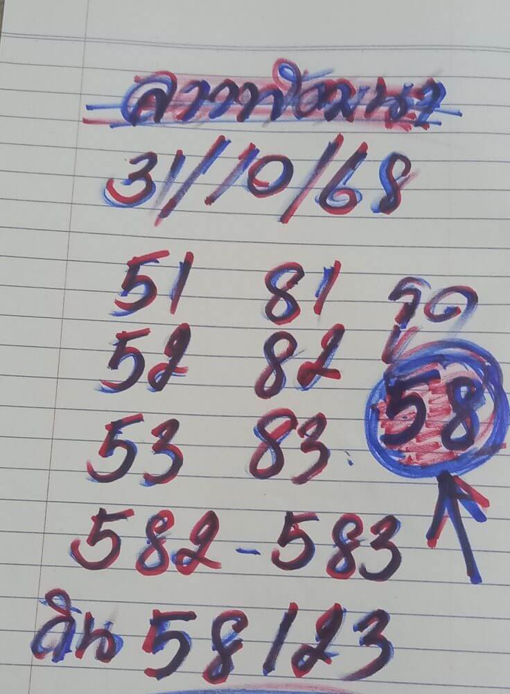 หวยลาว 31-10-68 ชุด5