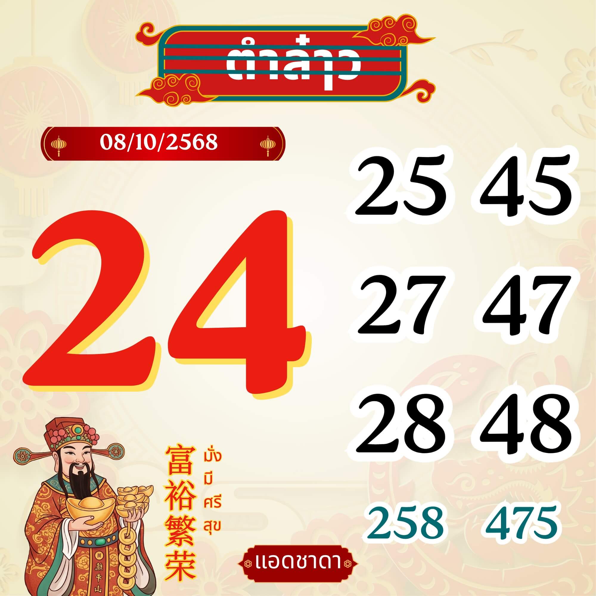 หวยลาว 8-10-68 ชุด6