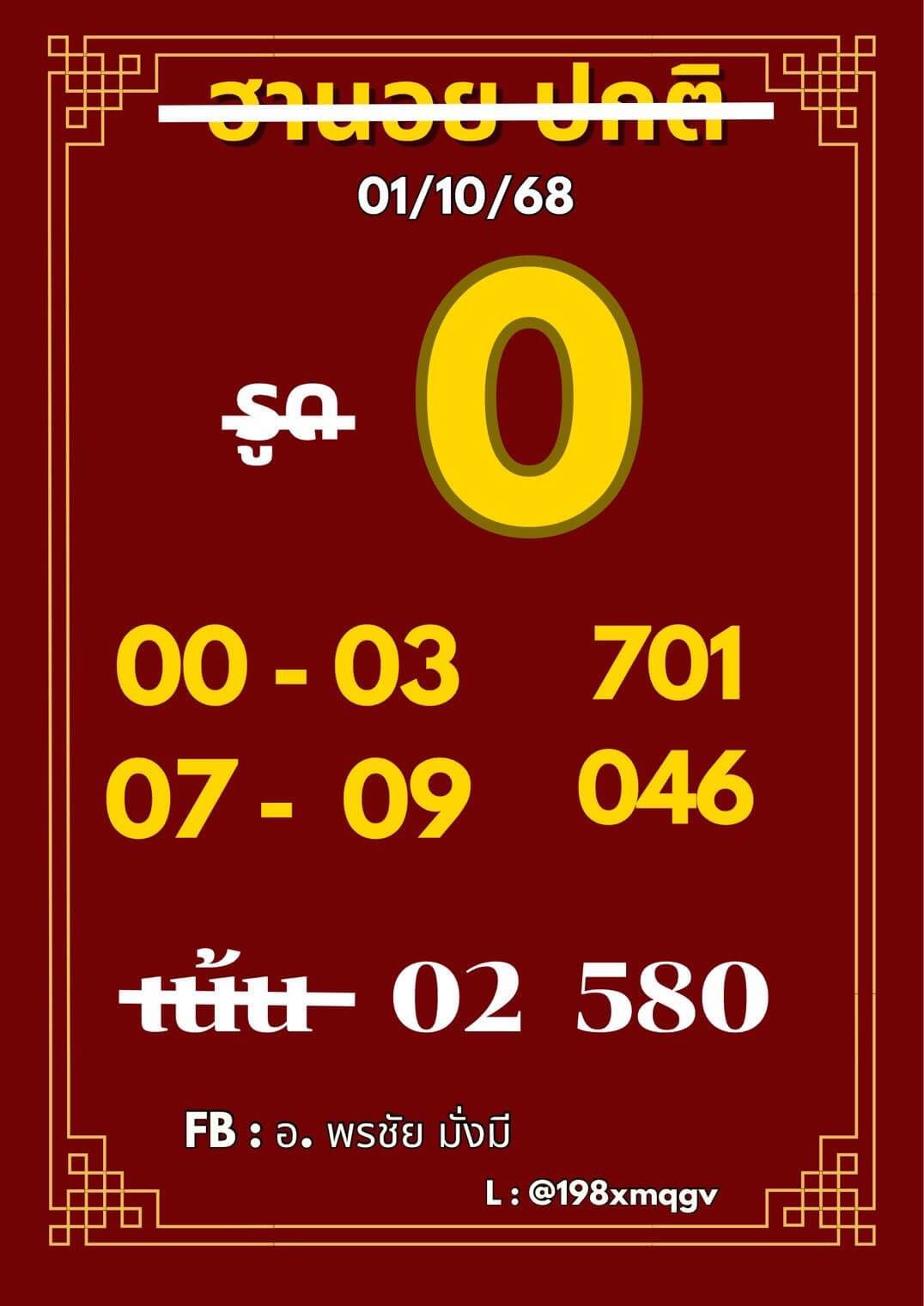 หวยฮานอย 1-10-68 ชุด4