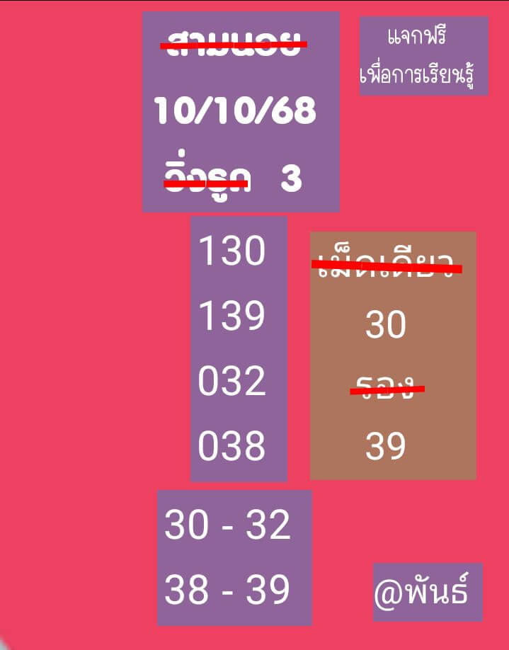 หวยฮานอย 10-10-68 ชุด2