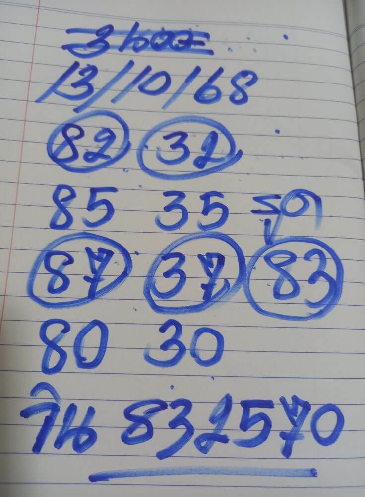 หวยฮานอย 13-10-68 ชุด5