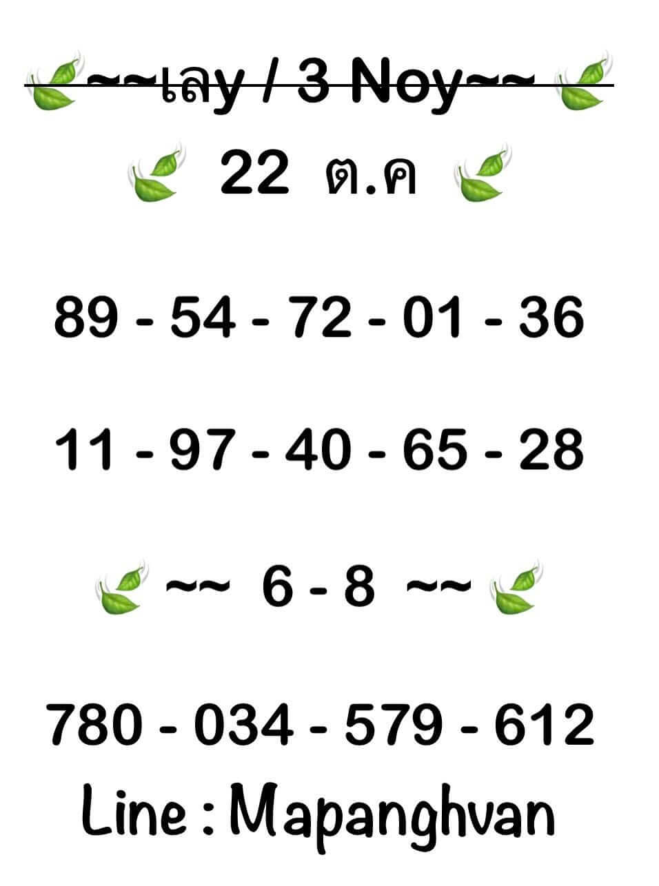 หวยฮานอย 22-10-68 ชุด8