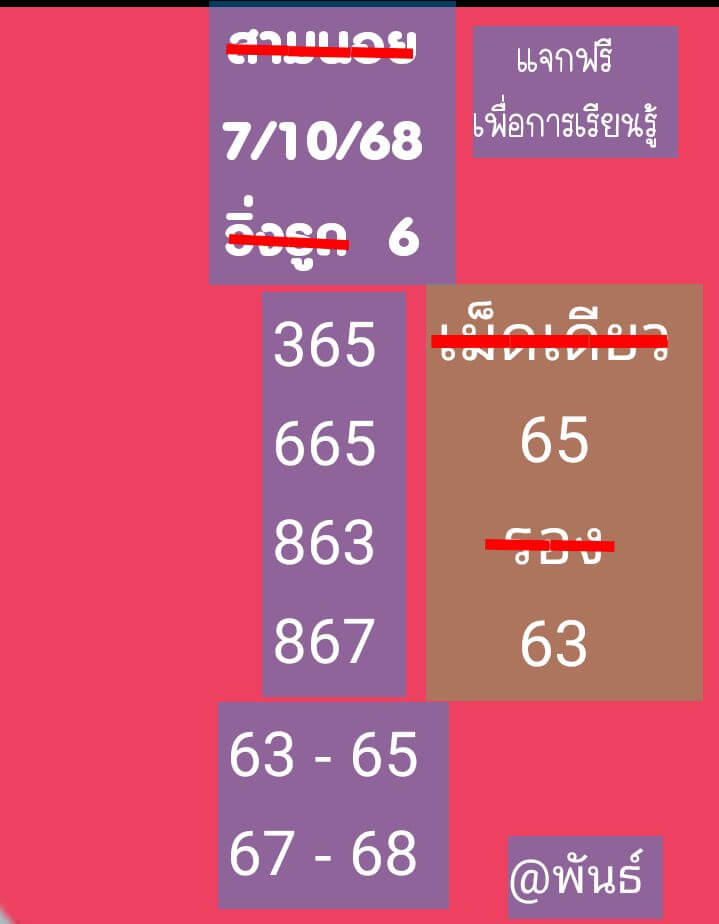 หวยฮานอย 7-10-68 ชุด4
