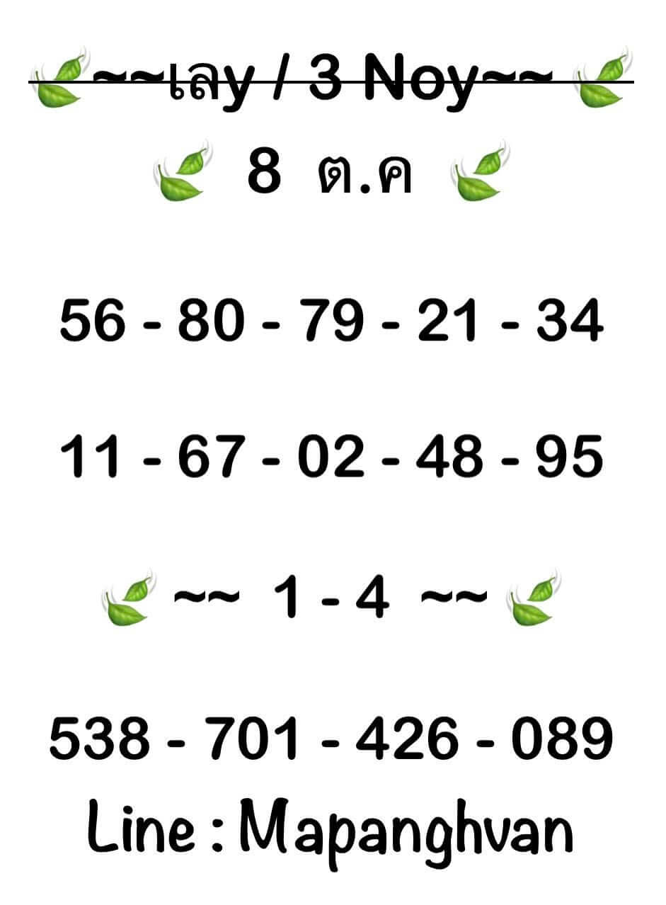 หวยฮานอย 8-10-68 ชุด2