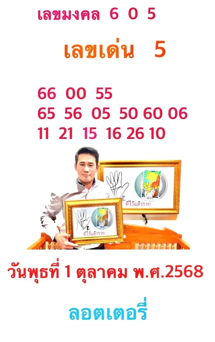 เลขเด็ดอาจารย์มงคล 1/10/68