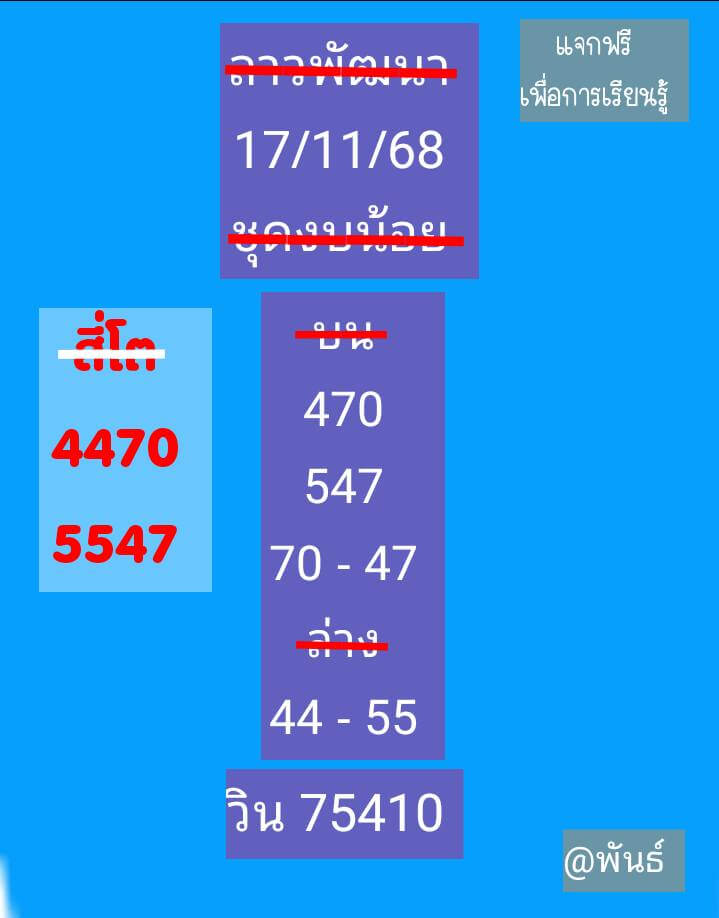 หวยลาว 17-11-68 ชุด9