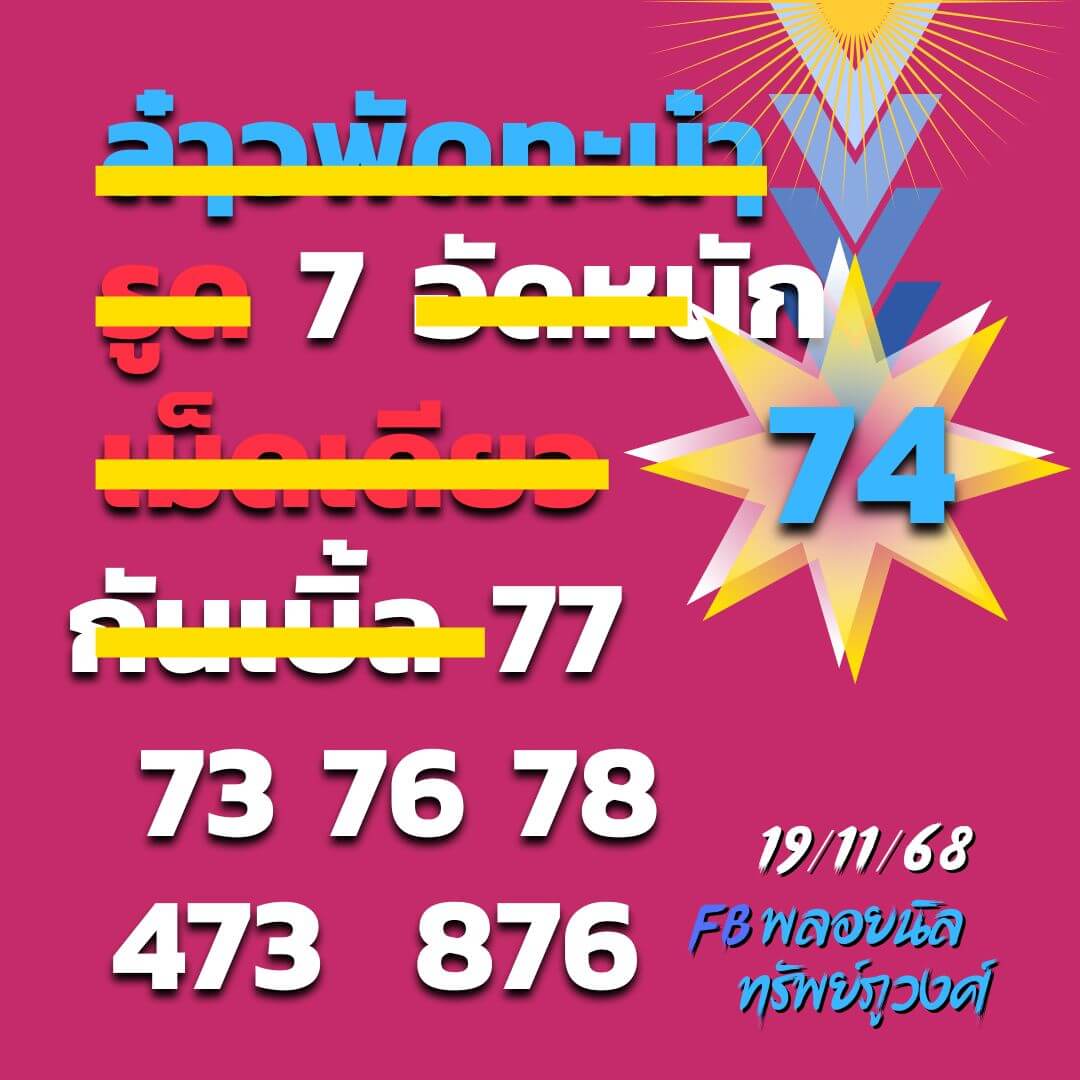 หวยลาว 19-11-68 ชุด5
