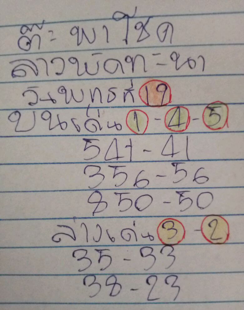 หวยลาว 19-11-68 ชุด7