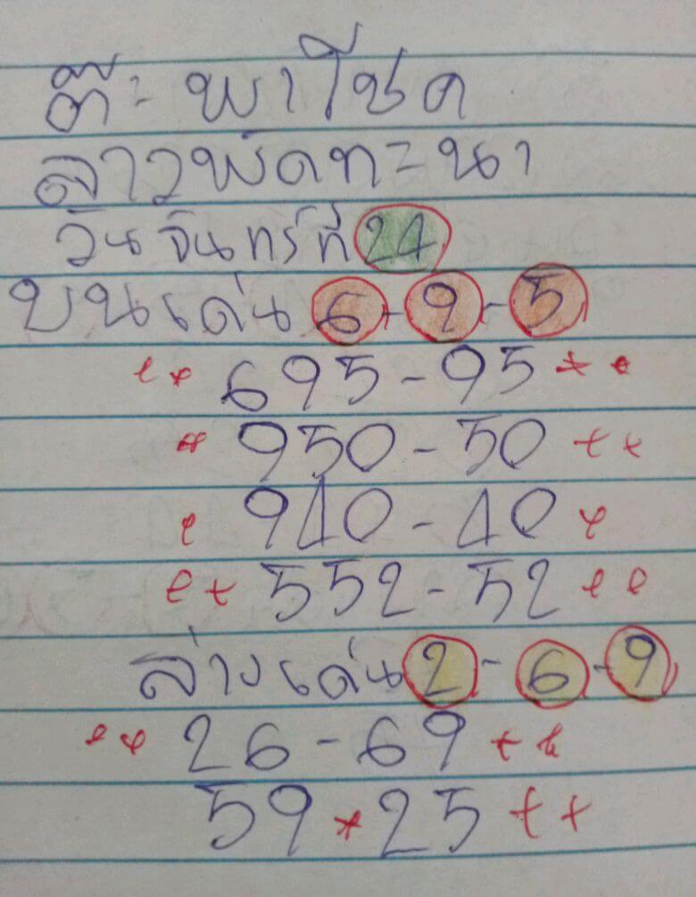 หวยลาว 24-11-68 ชุด1