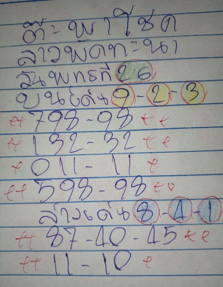 หวยลาว 26-11-68 ชุด4