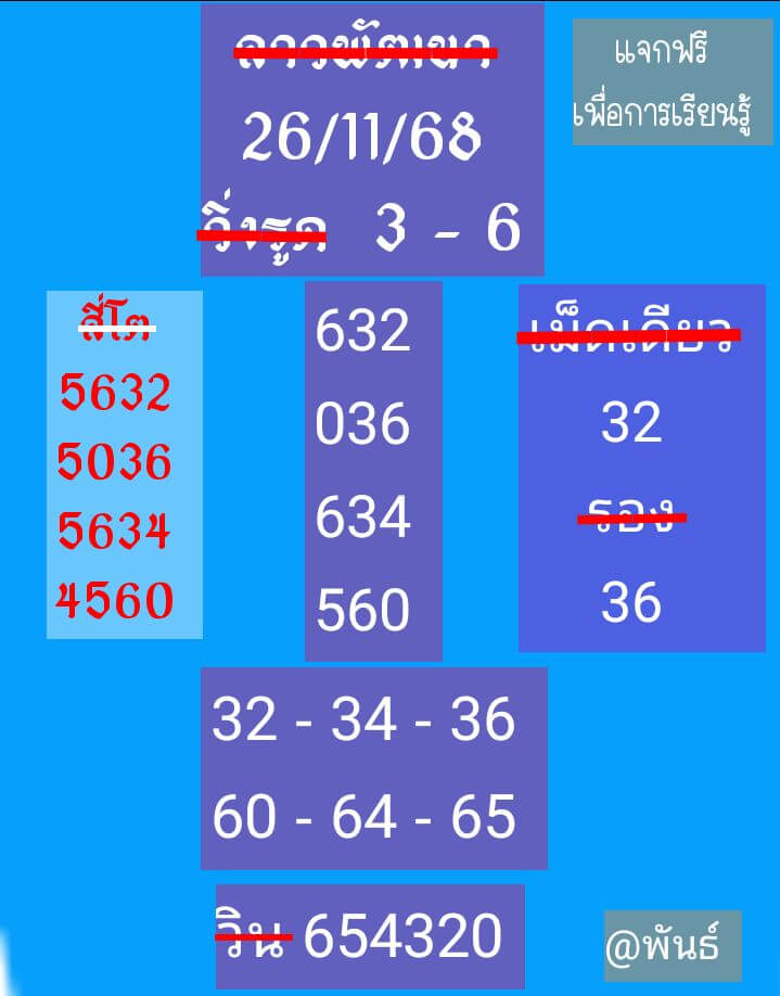 หวยลาว 26-11-68 ชุด5