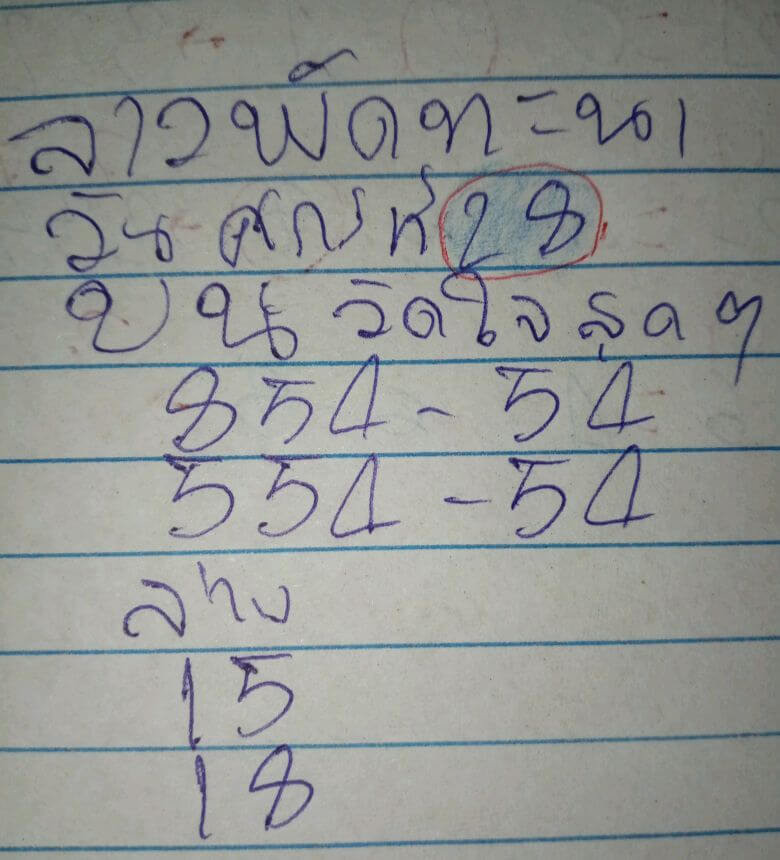 หวยลาว 28-11-68 ชุด10