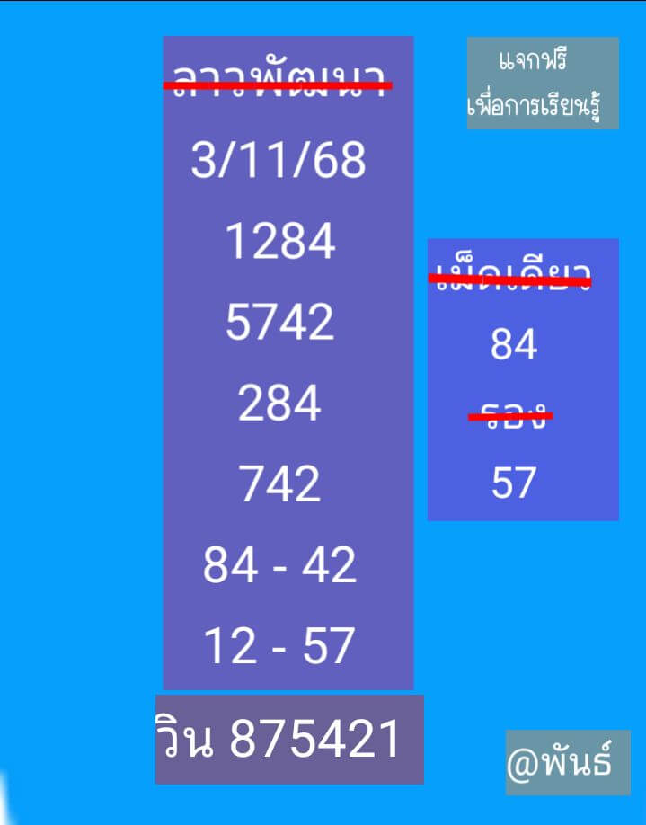 หวยลาว 3-11-68 ชุด4
