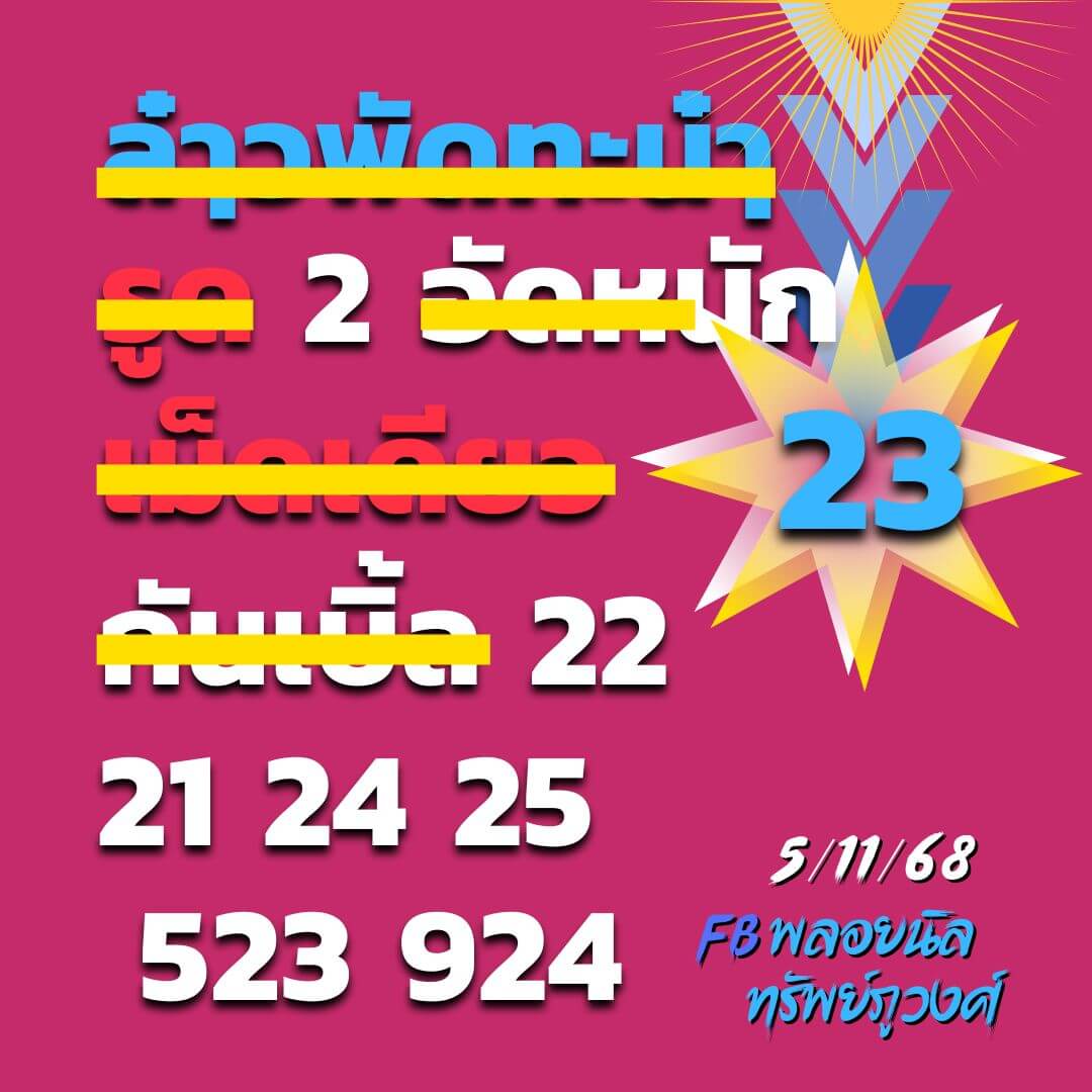 หวยลาว 5-11-68 ชุด7