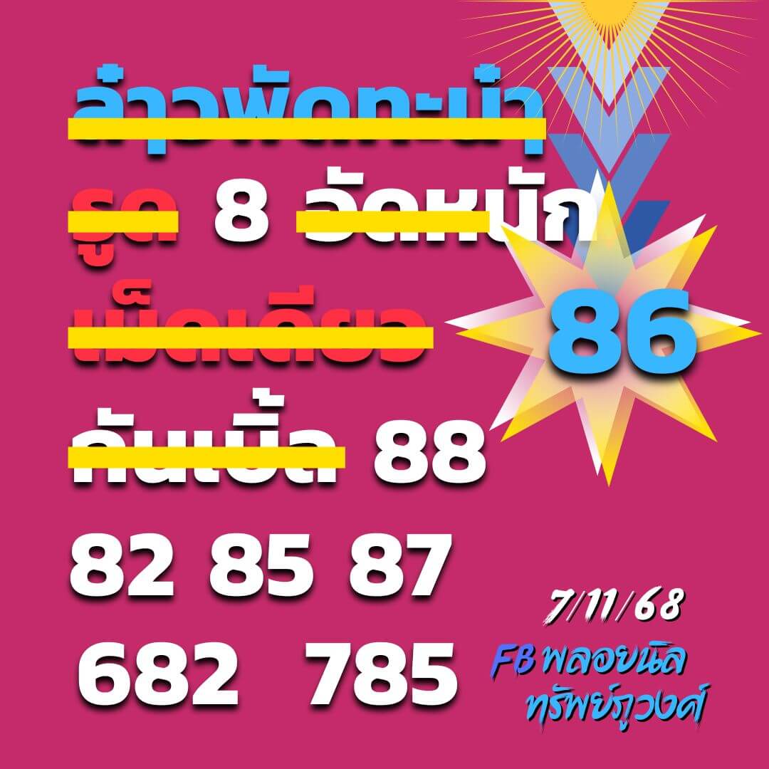 หวยลาว 7-11-68 ชุด3
