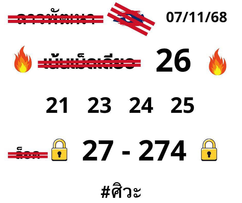 หวยลาว 7-11-68 ชุด5