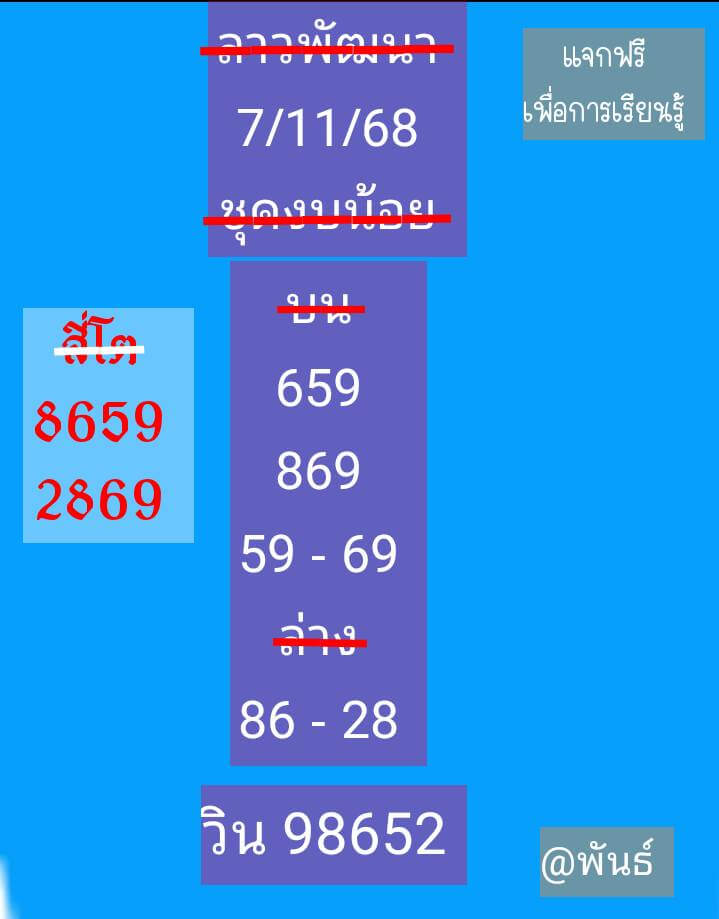 หวยลาว 7-11-68 ชุด8