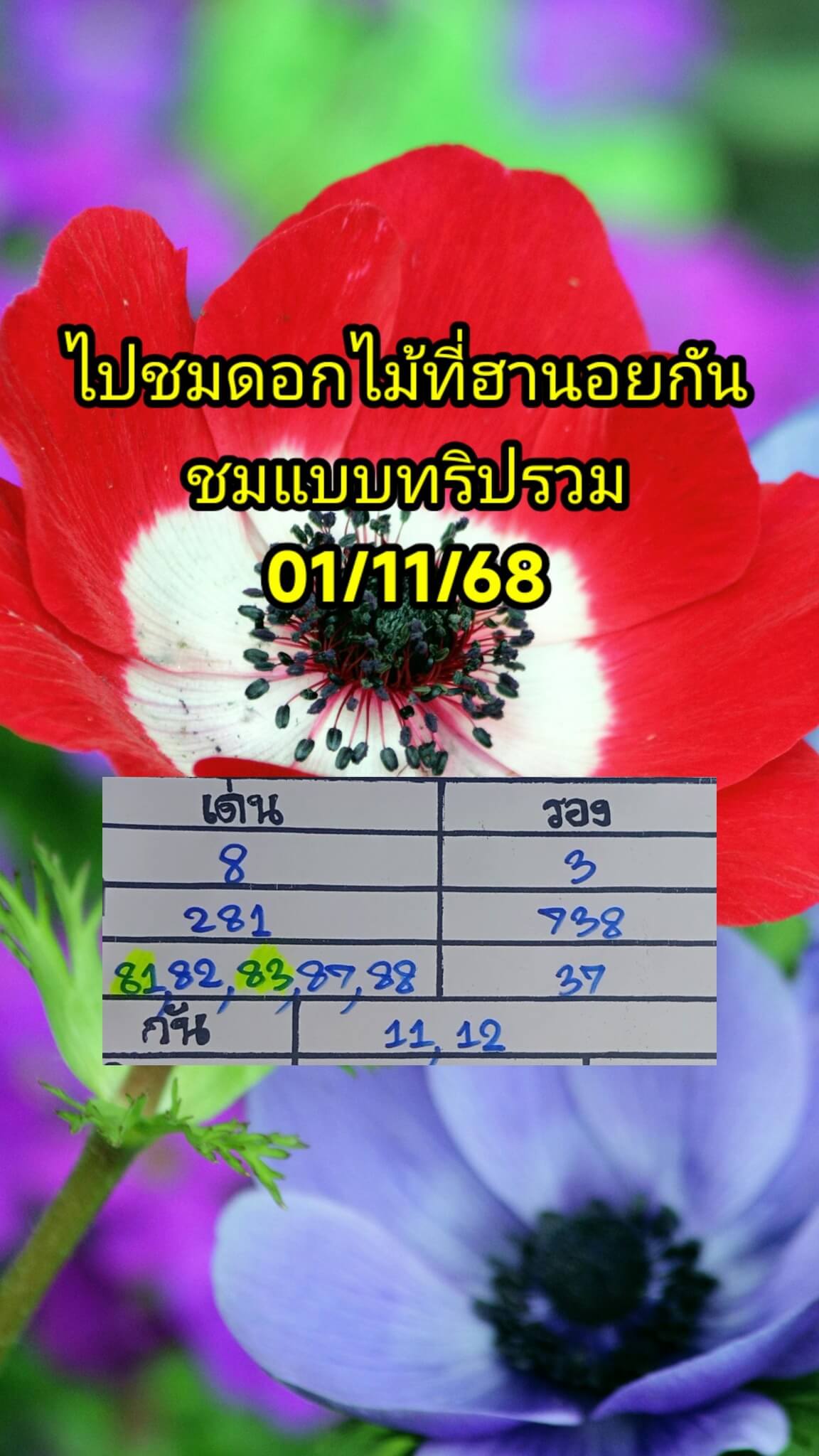 แนวทางหวยฮานอย 1/11/68 แนวทางหวยฮานอยวันนี้ออก งวดวันที่ 1 พฤศจิกายน 2568 หวยฮานอย 1-11-68 ชุด2