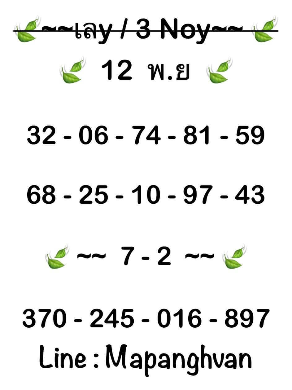 หวยฮานอย 12-11-68 ชุด8