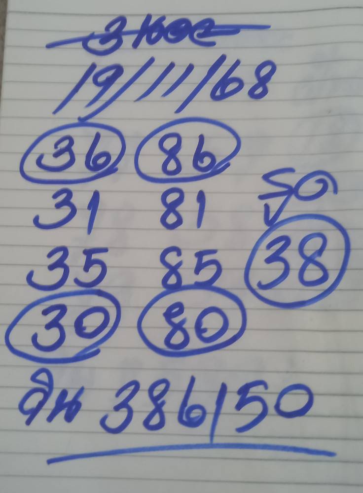 หวยฮานอย 19-11-68 ชุด3