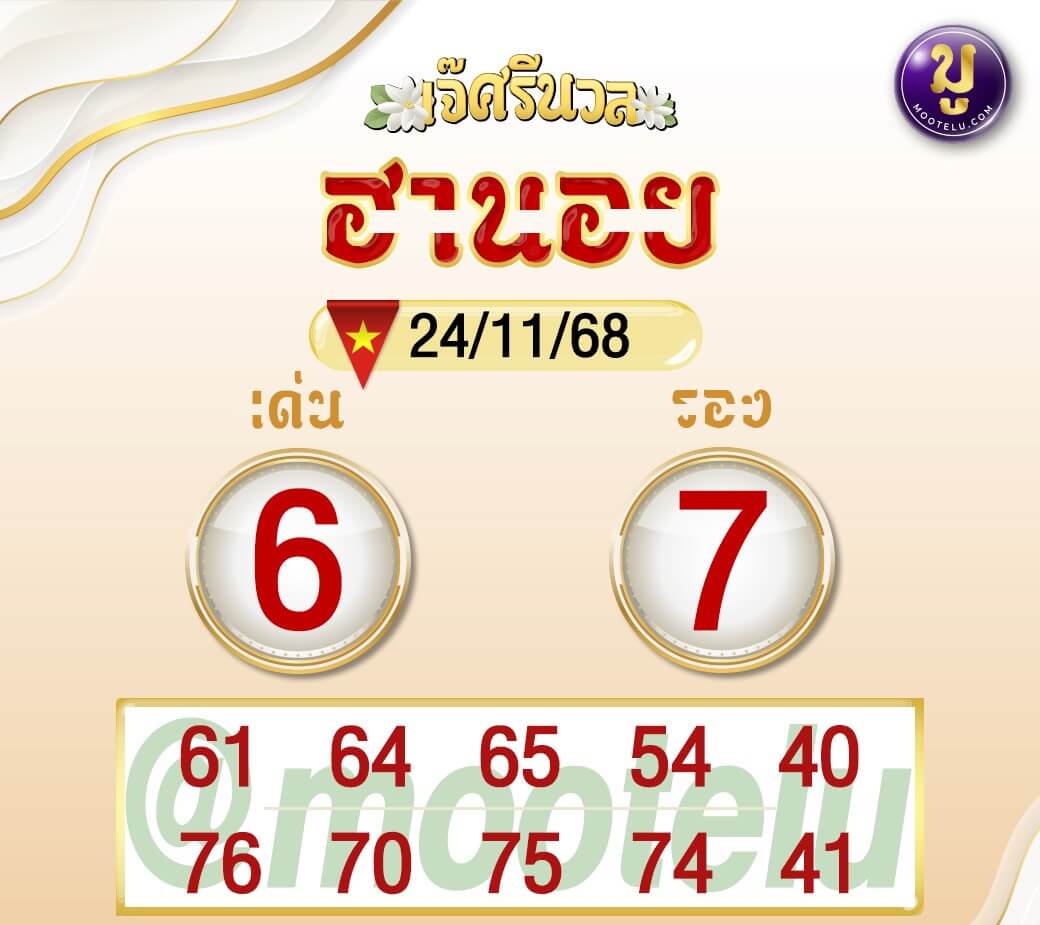 แนวทางหวยฮานอย 24/11/68 แนวทางหวยฮานอยวันนี้ออก งวดวันที่ 24 พฤศจิกายน 2568 หวยฮานอย 24-11-68 ชุด9