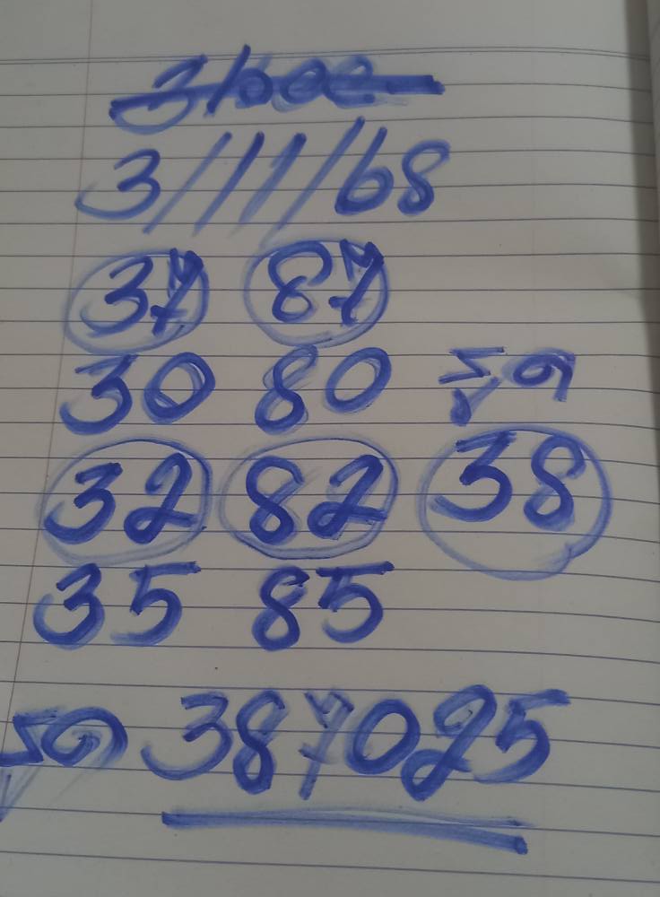 แนวทางหวยฮานอย 3/11/68 แนวทางหวยฮานอยวันนี้ออก งวดวันที่ 3 พฤศจิกายน 2568 หวยฮานอย 3-11-68 ชุด1