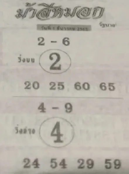 เลขเด็ดม้าสีหมอก 1/12/68 เปิดแนวทางสุดคลาสสิกจากสำนักดัง งวดต้นเดือนนี้ต้องลุ้น! เลขเด็ดม้าสีหมอก 1/12/68