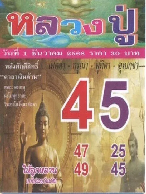 เลขเด็ดหลวงปู่ 1/12/68