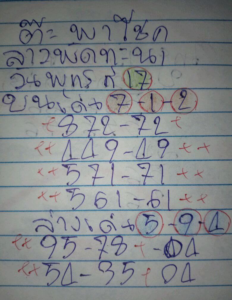 หวยลาว 17-12-68 ชุด5