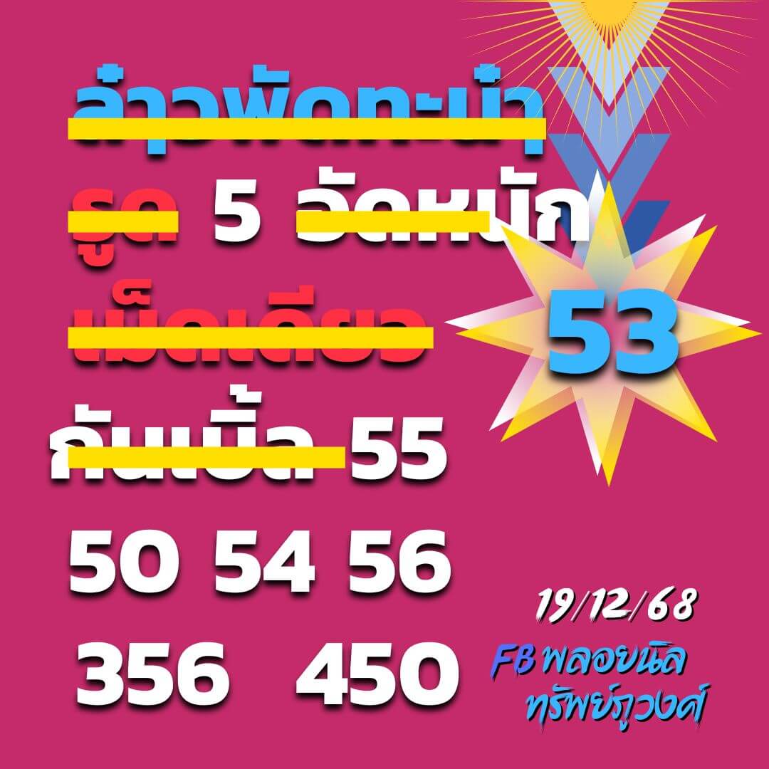 หวยลาว 19-12-68 ชุด2