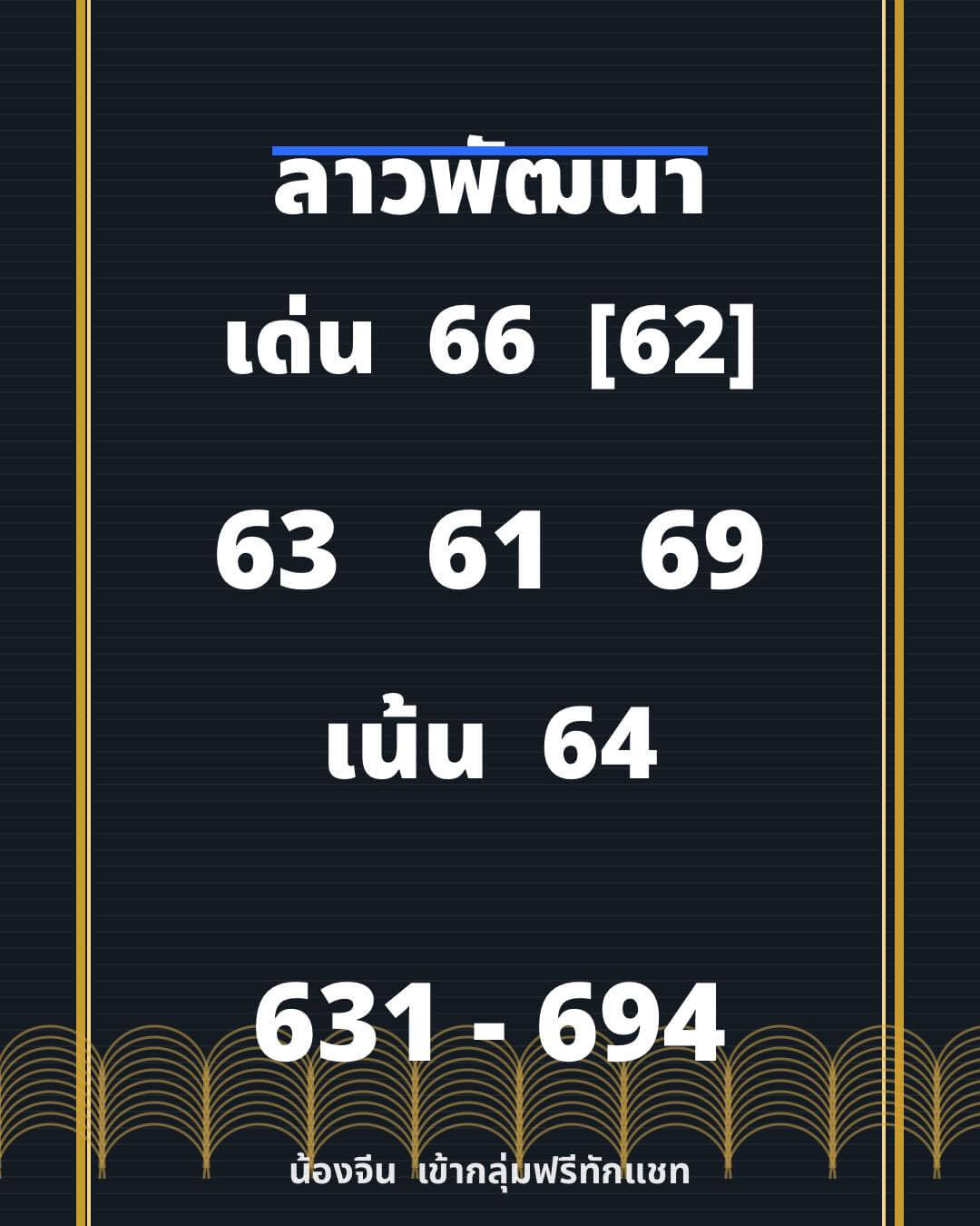 หวยลาว 24-12-68 ชุด6