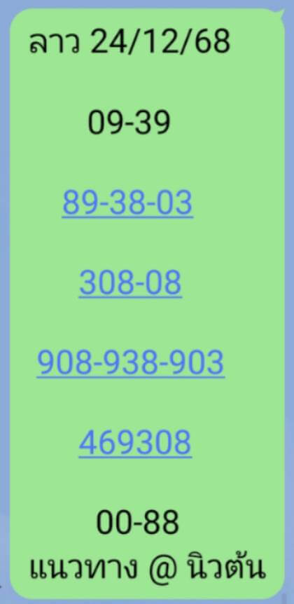 หวยลาว 24-12-68 ชุด8