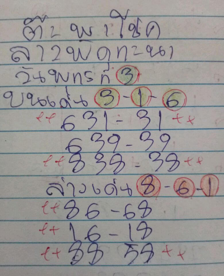 หวยลาว 3-12-68 ชุด3