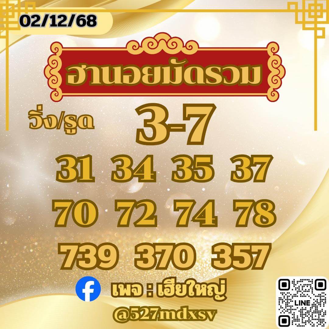 หวยฮานอย 2-12-68 ชุด1